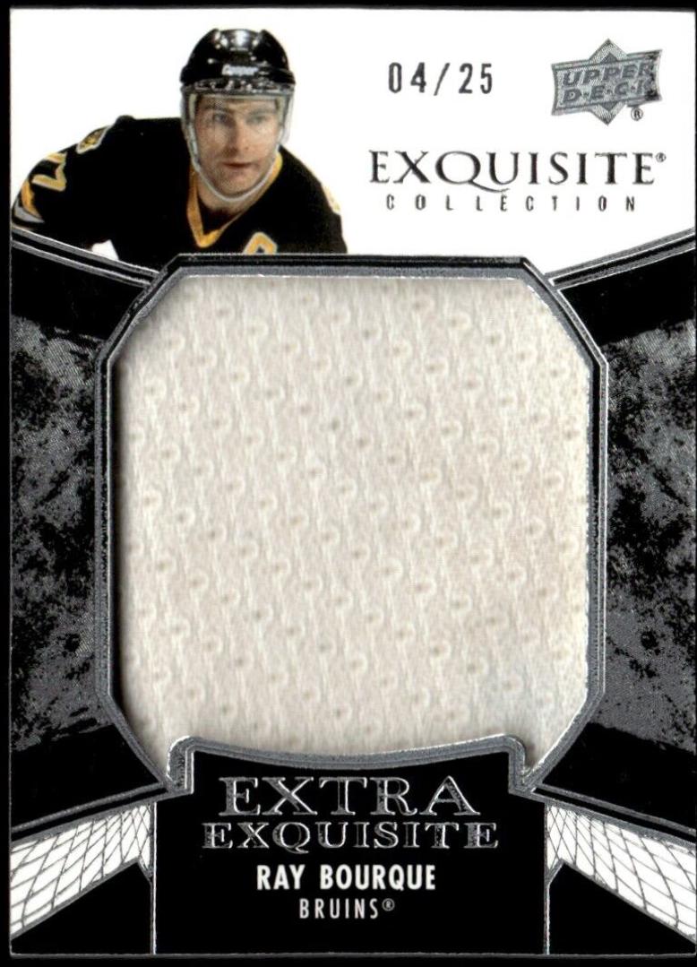 Ray Bourque #ECE-RB Hockey Cards 2024 Upper Deck Black Diamond Extra Exquisite Jersey