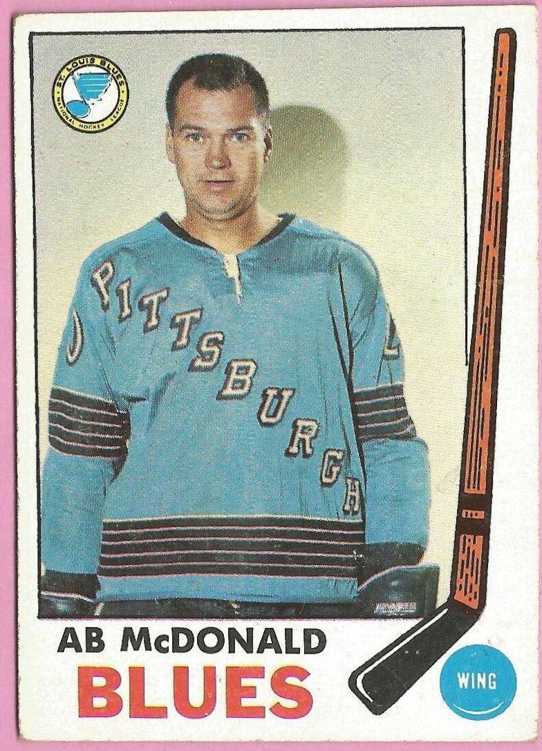 AB McDonald #18 Hockey Cards 1969 Topps