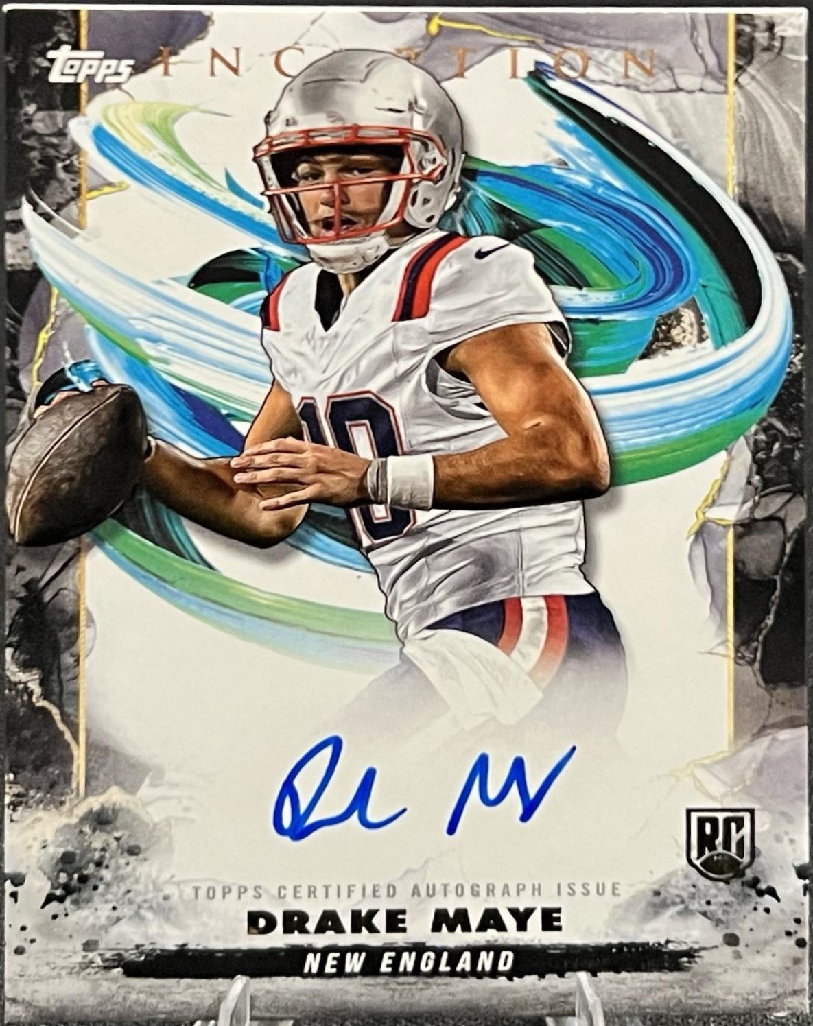 Drake Maye #RA-DM Football Cards 2024 Topps Inception Rookie Autograph