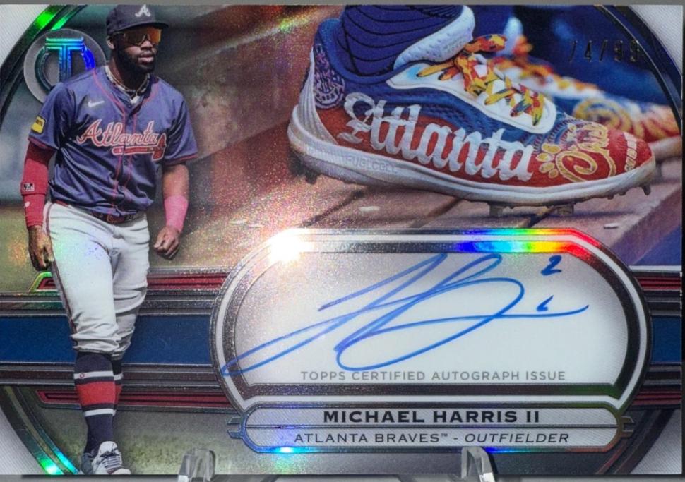 Michael Harris II #TTC-MH Baseball Cards 2025 Topps Tribute to Cleats Autograph