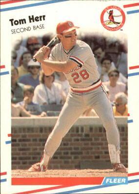 Tom Herr #35 Baseball Cards 1988 Fleer Glossy
