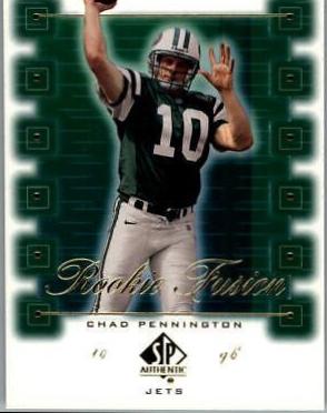 Chad Pennington #RF2 Football Cards 2000 SP Authentic Rookie Fusion