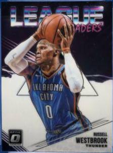 Russell Westbrook #3 Basketball Cards 2018 Panini Donruss Optic League Leaders