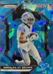 Amon Ra St. Brown [Blue Ice] #H-8 Football Cards 2023 Panini Prizm Emergent Prices