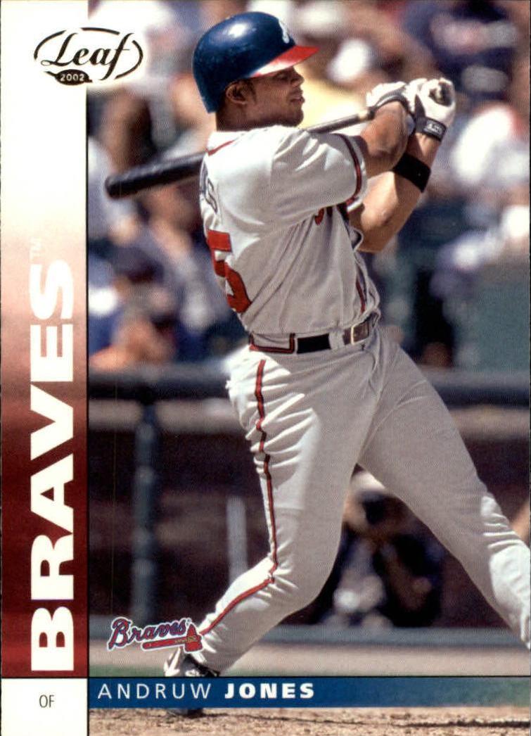 Andruw Jones #55 Baseball Cards 2002 Leaf