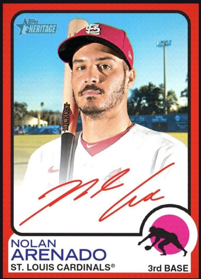 Nolan Arenado #ROA-NA 2022 Topps Heritage Baseball Real One Autographs