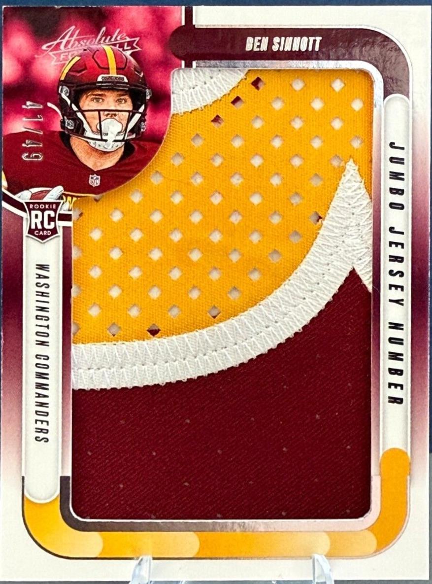 Ben Sinnott #JJN-BST Football Cards 2024 Panini Absolute Jumbo Jersey Number