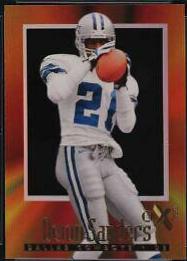 Deion Sanders #8 Football Cards 1997 Skybox E X2000
