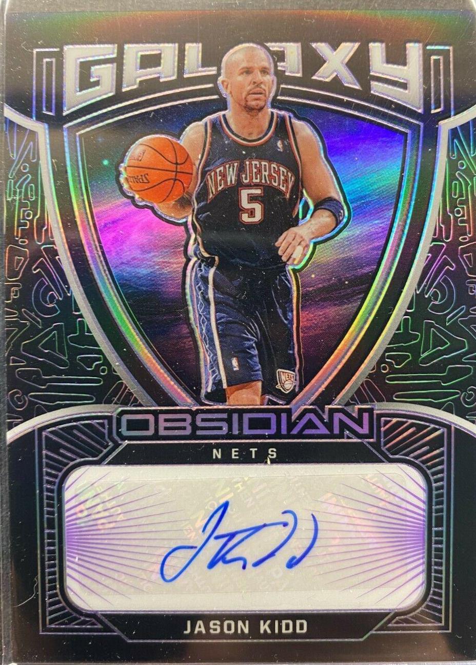 Jason Kidd #GAL-JKD Basketball Cards 2020 Panini Obsidian Galaxy Autographs