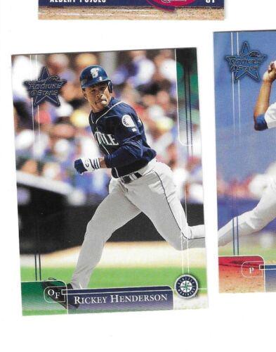 Rickey Henderson #18 Baseball Cards 2002 Leaf Rookies & Stars