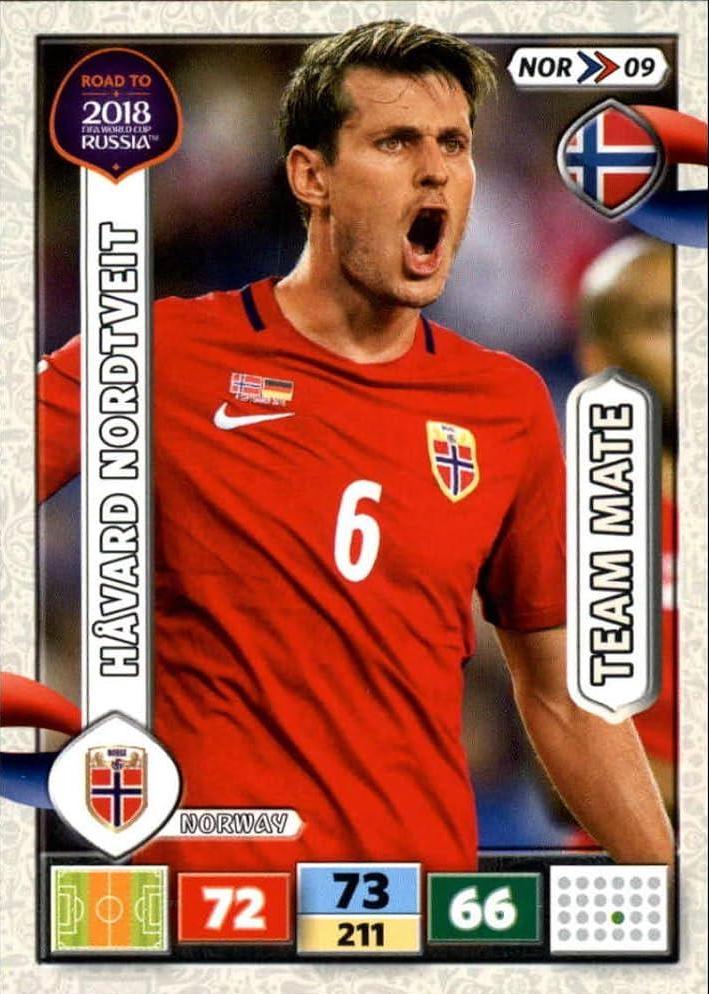 Håvard Nordtveit #NOR09 2017 Panini Adrenalyn XL Road To 2018 World Cup Soccer