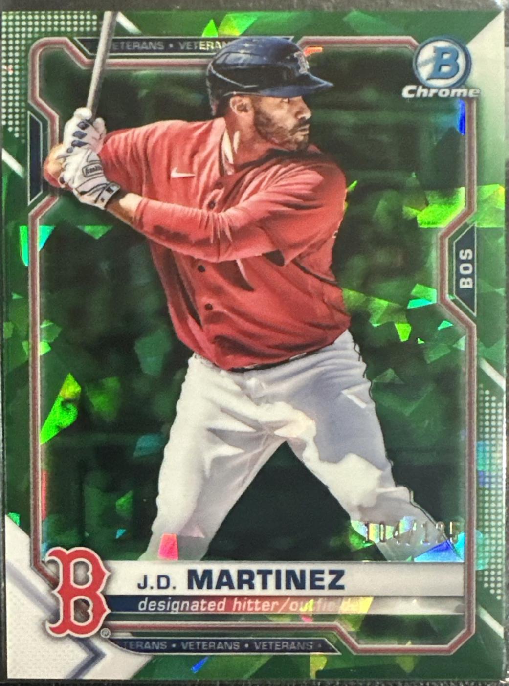J. D. Martinez #58 2021 Bowman Chrome Sapphire Baseball