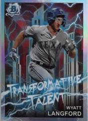 Wyatt Langford [Refractor] #TT-18 Baseball Cards 2023 Bowman Draft Transformative Talent Prices