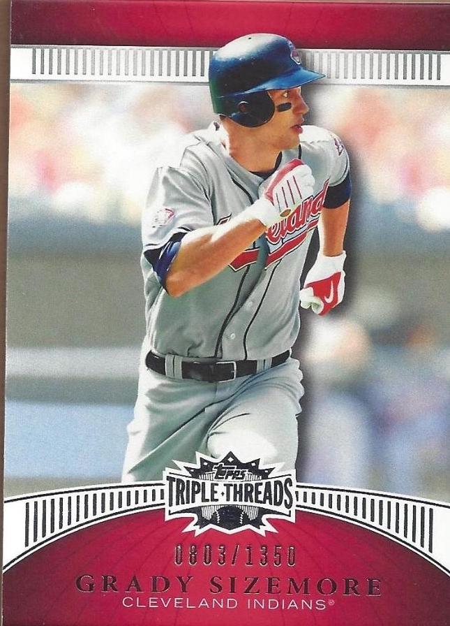 Grady Sizemore #76 Baseball Cards 2010 Topps Triple Threads