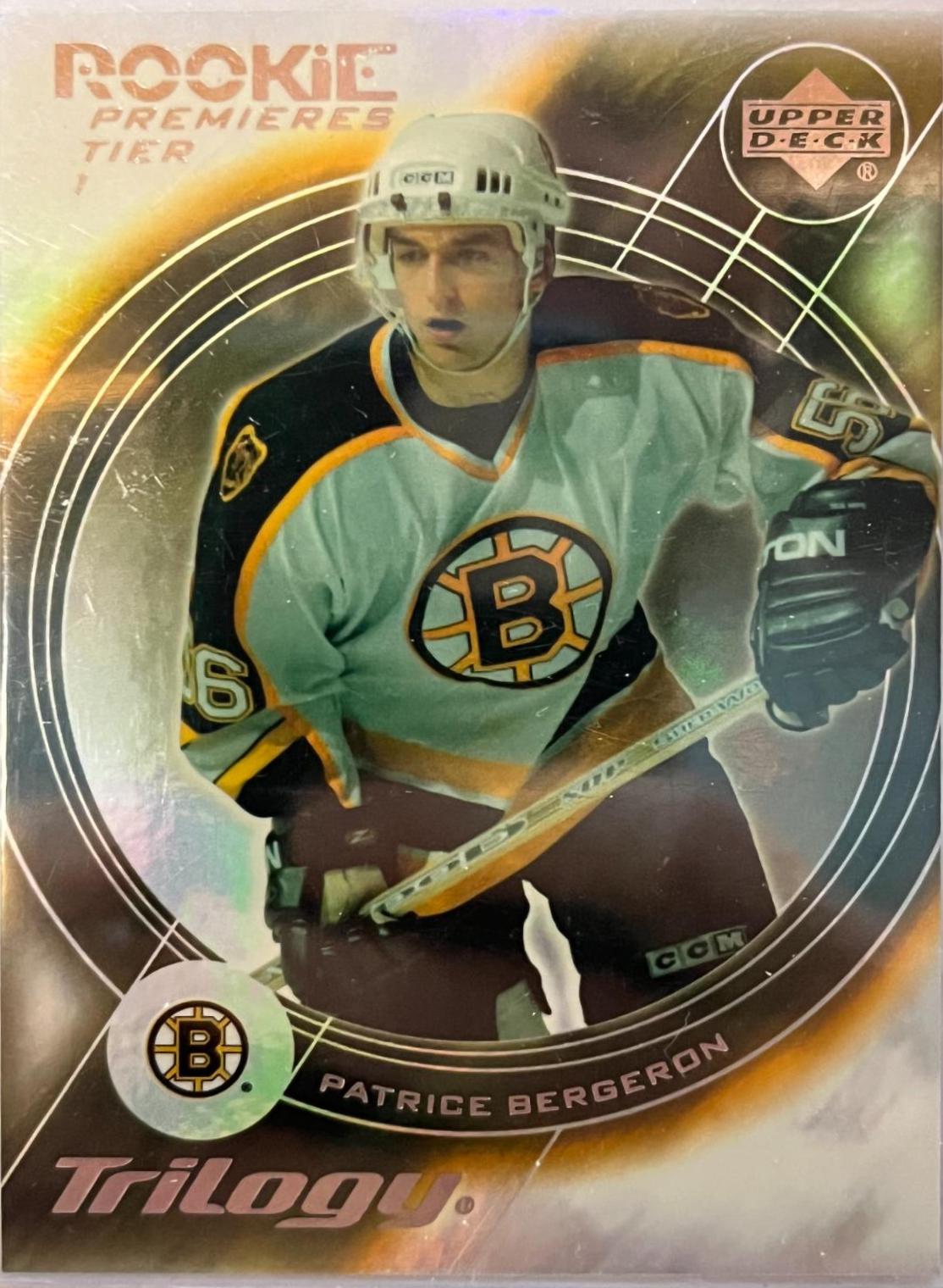 Patrice Bergeron #143 Hockey Cards 2003 Upper Deck Trilogy