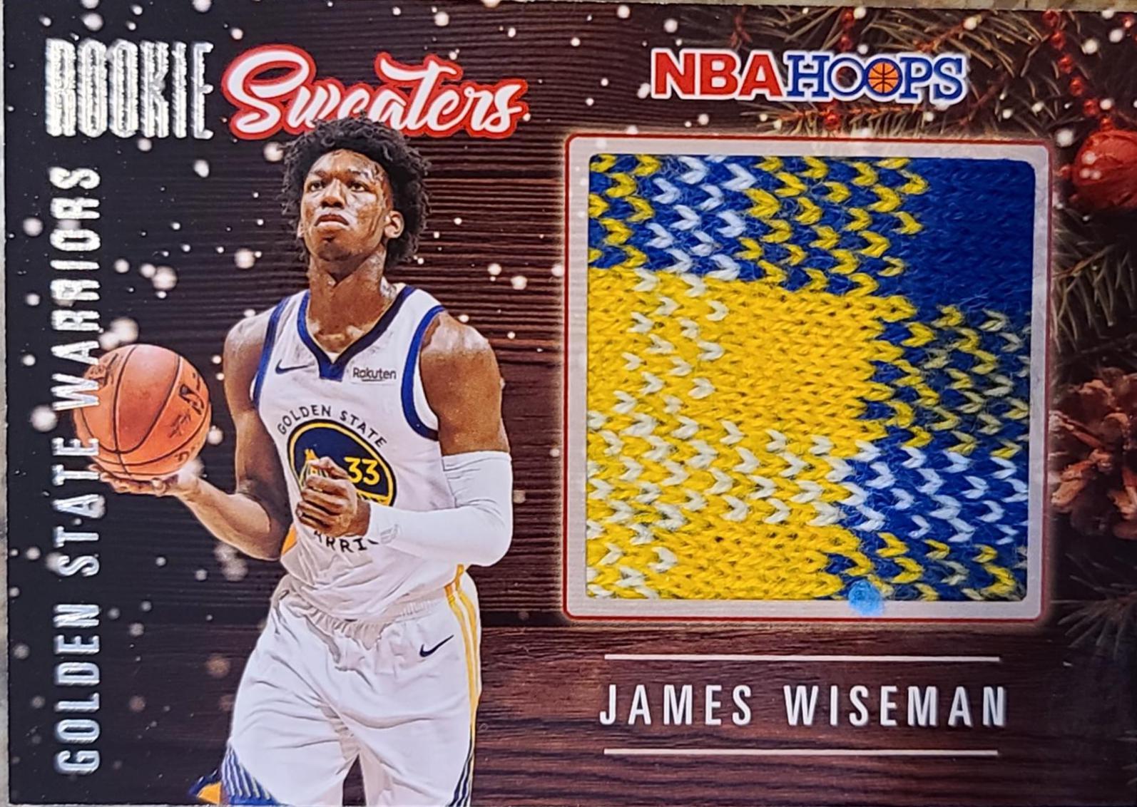 James Wiseman #RSW-JWS Basketball Cards 2020 Panini Hoops Rookie Sweaters