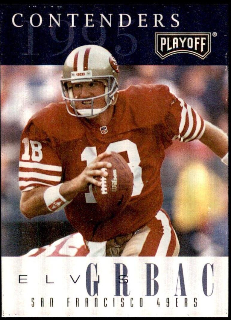 Elvis Grbac #18 Football Cards 1995 Playoff Contenders