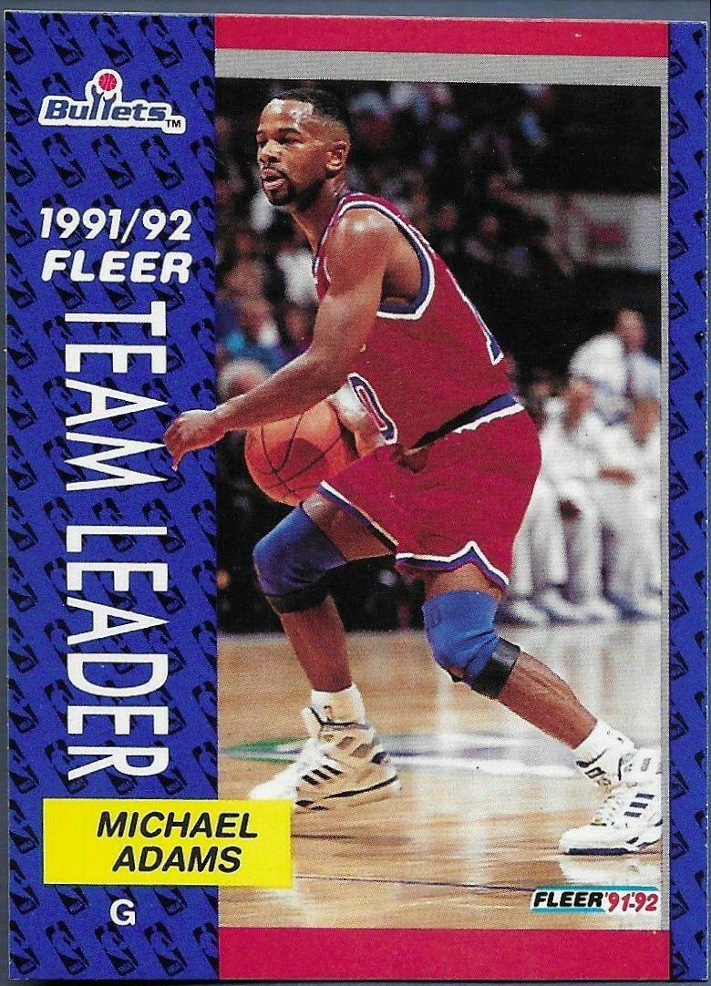 Michael Adams #398 Basketball Cards 1991 Fleer
