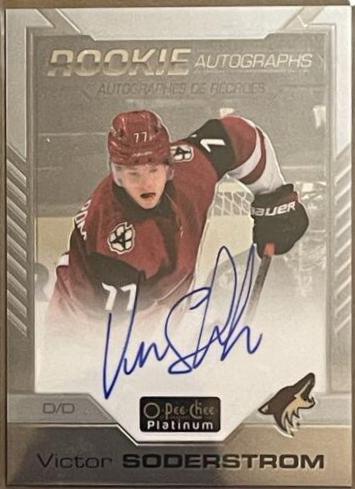 Victor Soderstrom #R-VS Hockey Cards 2021 O-Pee-Chee Platinum 2020 Update Rookie Autograph