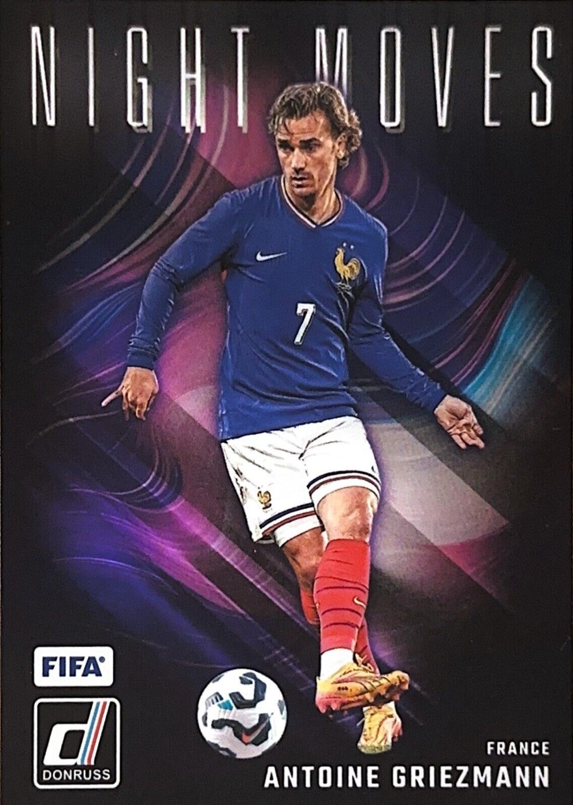 Antoine Griezmann #17 Soccer Cards 2024 Panini Donruss Night Moves