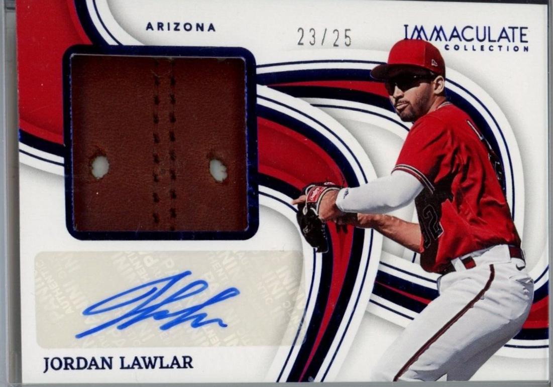 Jordan Lawlar #1 Baseball Cards 2023 Panini Immaculate Jumbo Fielding Glove Signatures