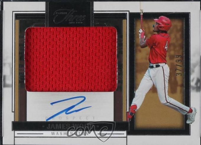 James Wood #37 2024 Panini Three and Two Baseball Prospect Jersey Autographs