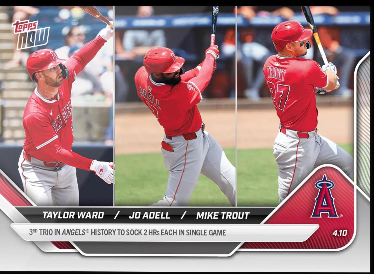 Taylor Ward/ Joe Adell/ Mike Trout #55 Baseball Cards 2025 Topps Now