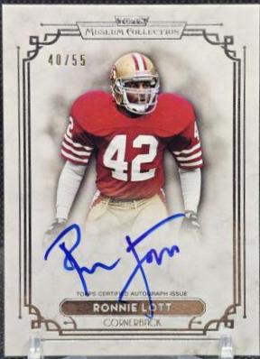 Ronnie Lott #SSA-RL Football Cards 2013 Topps Museum Collection Signature Series