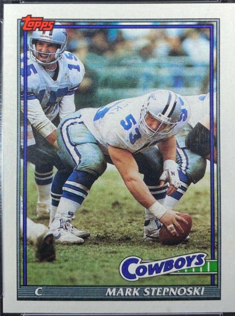 Mark Stepnoski #356 Football Cards 1991 Topps