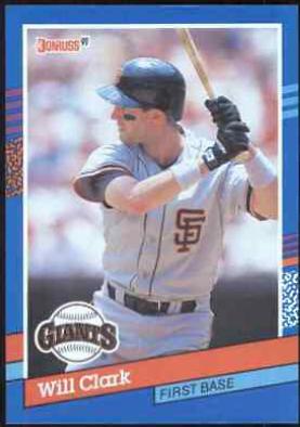 Will Clark #86 Baseball Cards 1991 Donruss