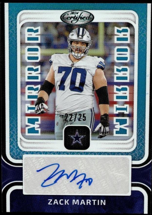 Zack Martin #MS-ZM 2024 Panini Certified Mirror Signature Football