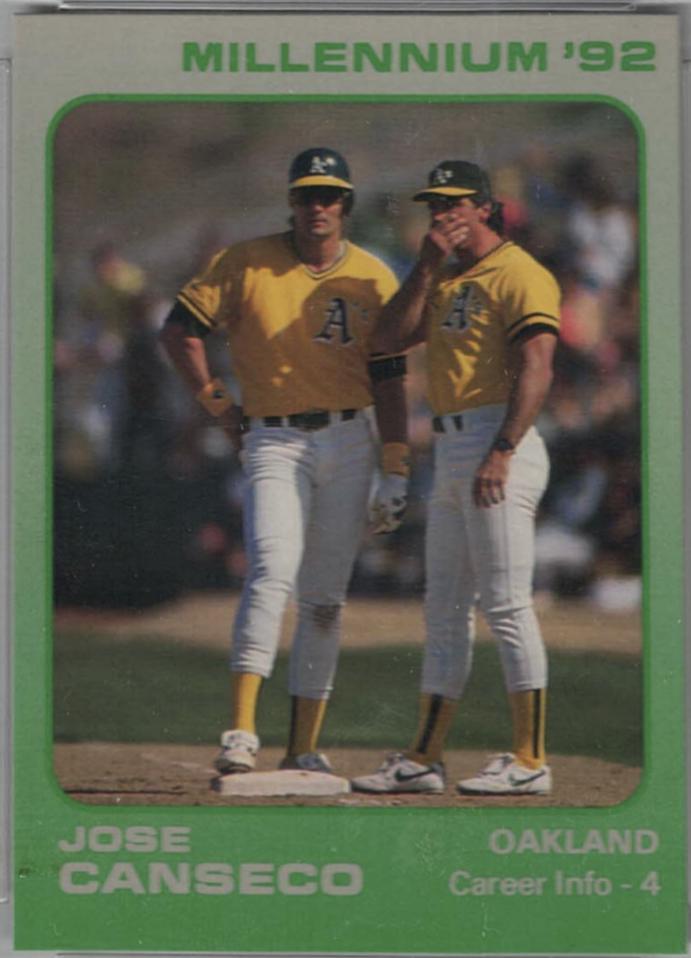 Jose Canseco #18 Baseball Cards 1992 Star Millennium Edition