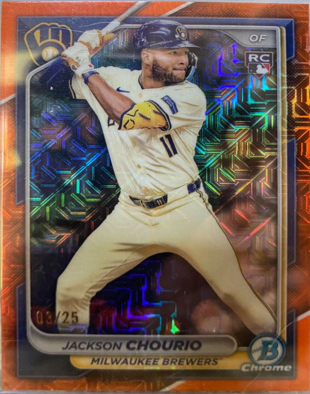 Jackson Chourio [Orange Mojo Refractor] #69 Prices | 2024 Bowman