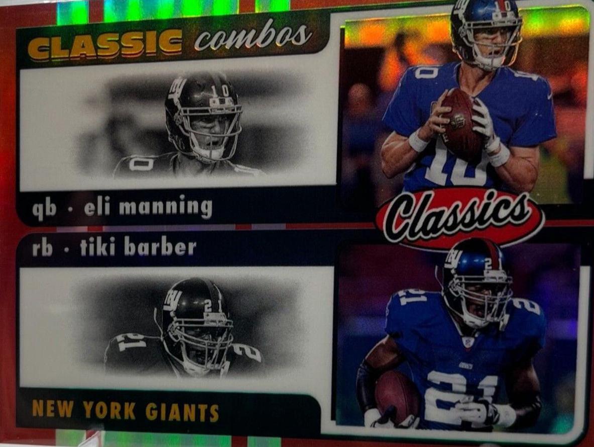 Eli Manning, Tiki Barber [Red] #CC-9