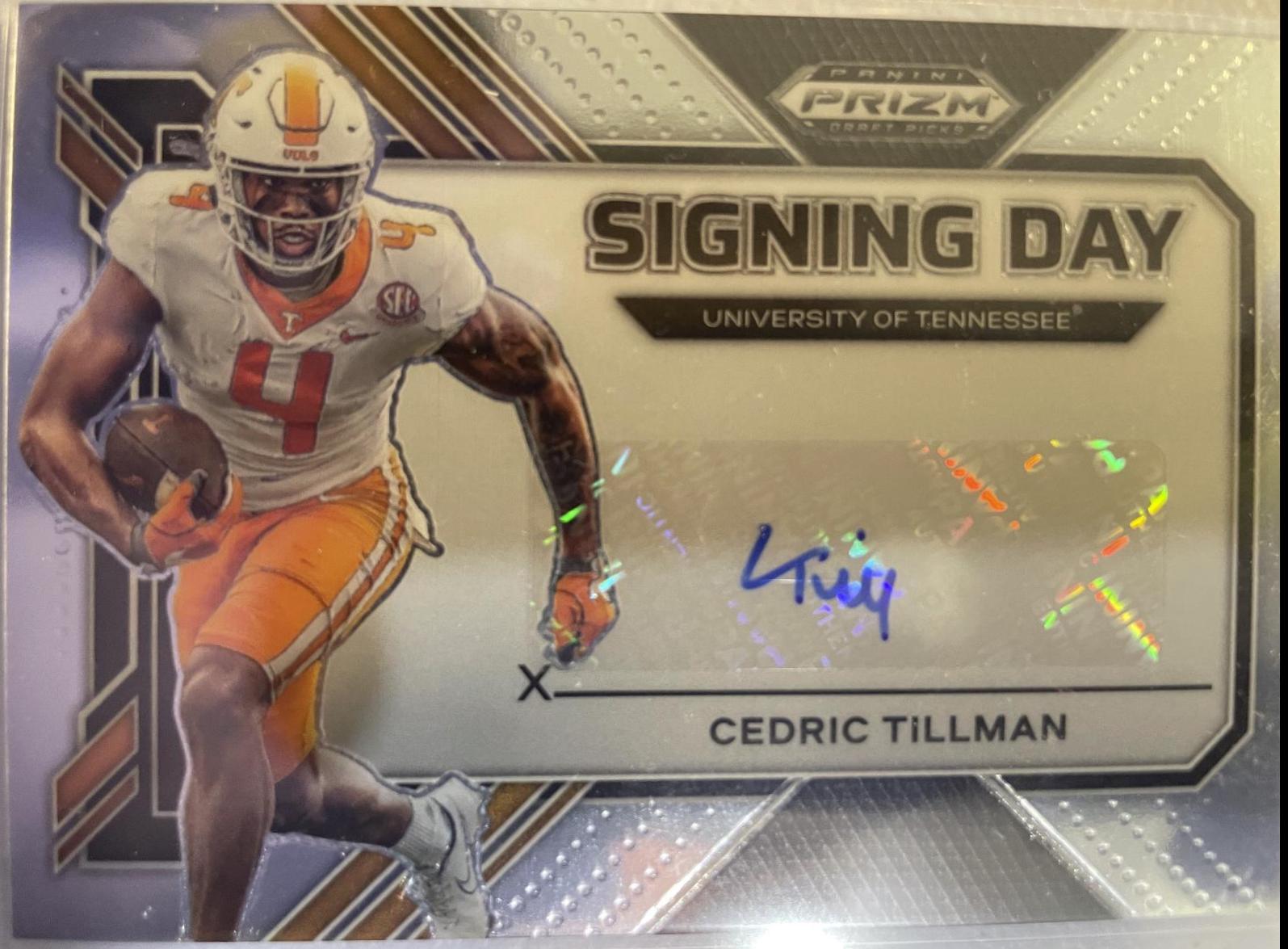 Cedric Tillman #SD-CET Football Cards 2023 Panini Prizm Draft Picks Signing Day