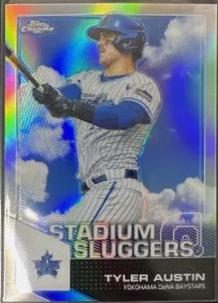Tyler Austin #SL-6 Baseball Cards 2021 Topps Chrome NPB Nippon Professional Stadium Sluggers