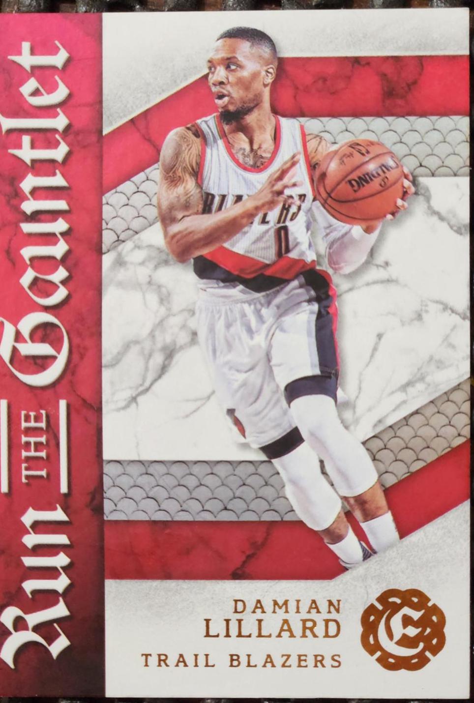 Damian Lillard #23 Basketball Cards 2016 Panini Excalibur Run the Gauntlet