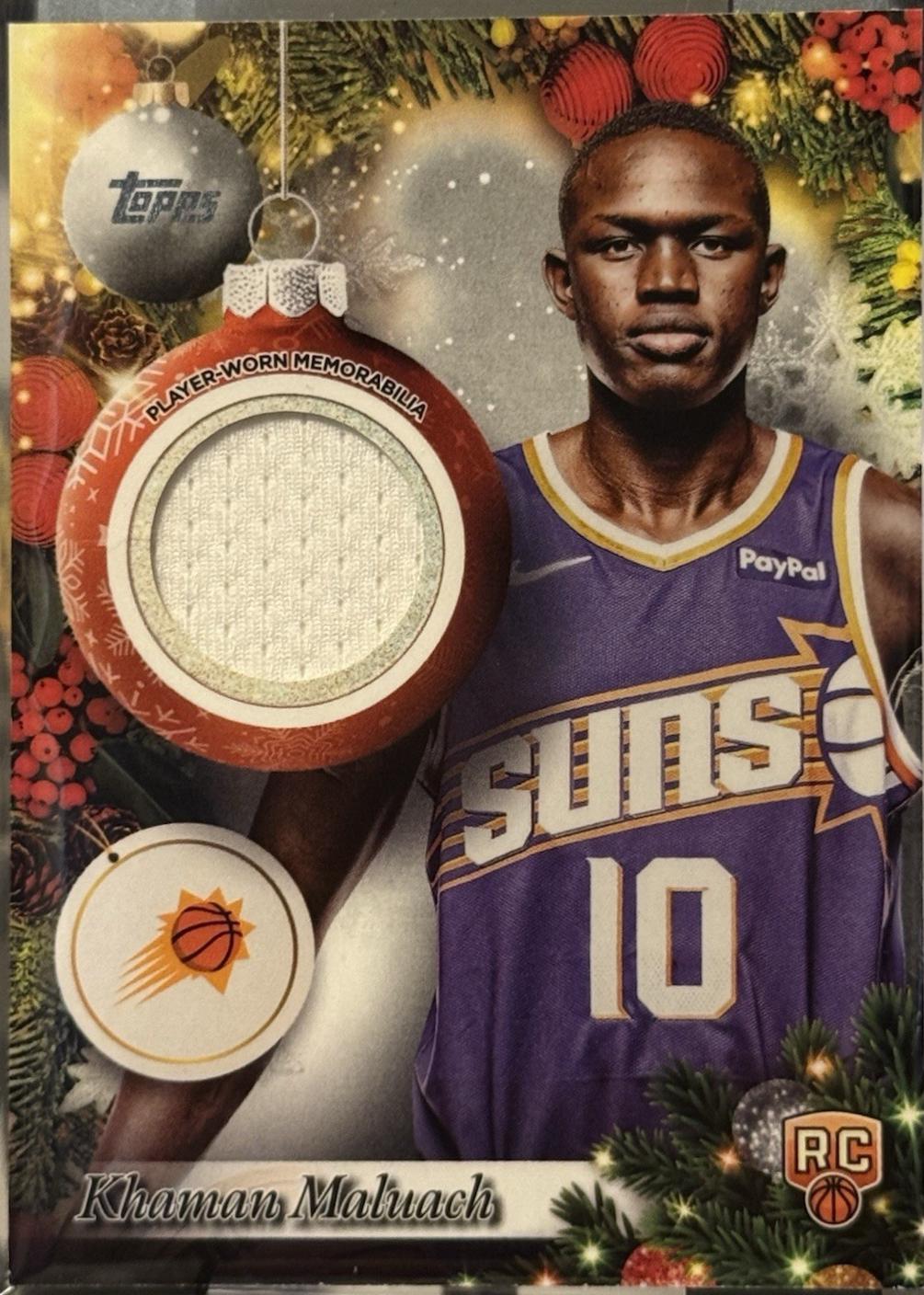 2025 Topps Holiday Player Relic Khaman Maluach #PR-KM card