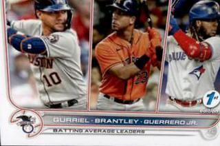 Yuli Gurriel / Michael Brantley / Vladimir Guerrero Jr.