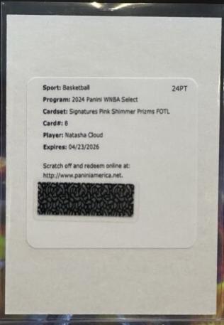 Natasha Cloud [Pink Ice Shimmer Prizm FOTL] #SG-NC
