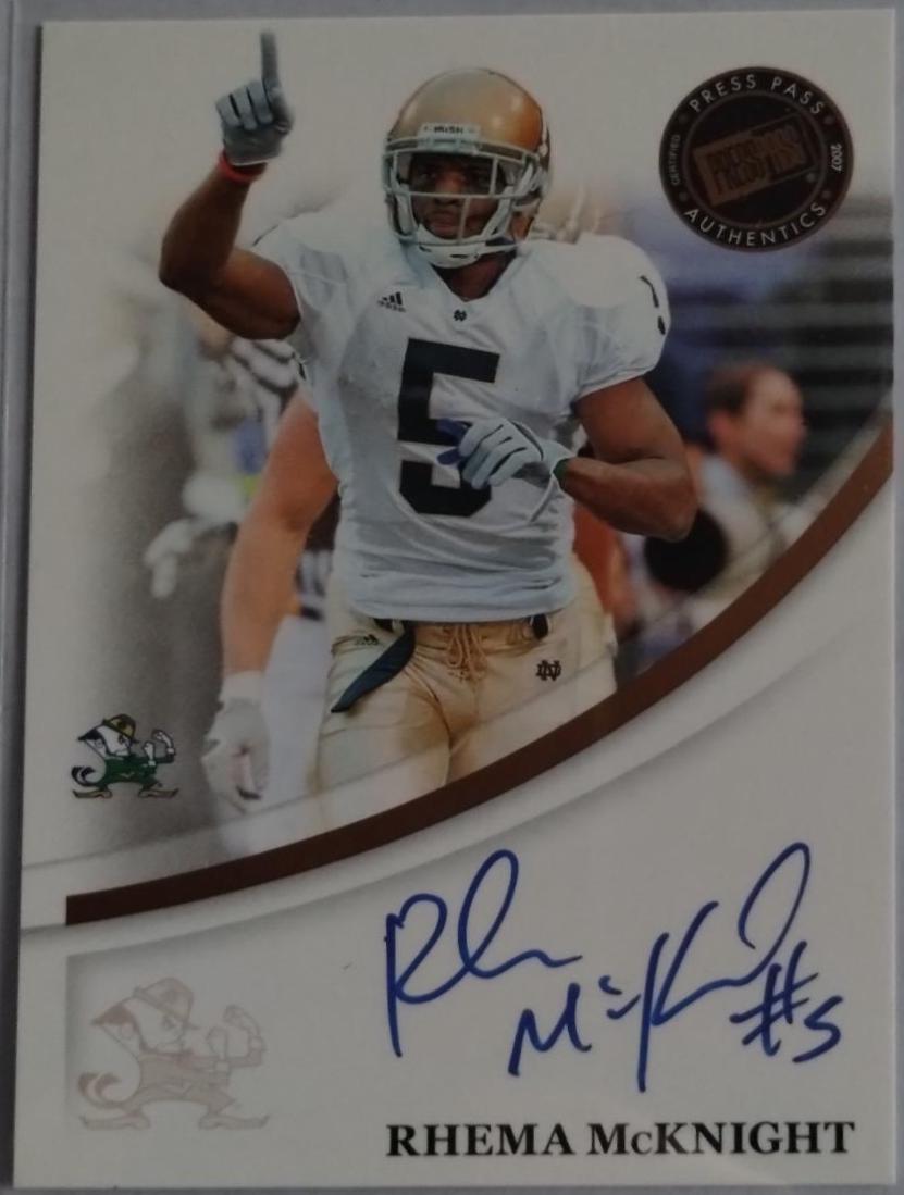 Rhema Mcknight Football Cards 2007 Press Pass