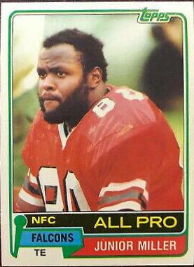 Junior Miller #180 Football Cards 1981 Topps