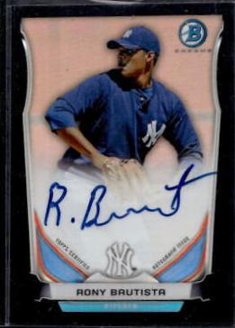 Rony Bautista #RB 2014 Bowman Prospect Autograph Baseball
