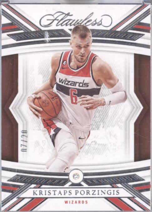 Kristaps Porzingis #4 Basketball Cards 2022 Panini Flawless