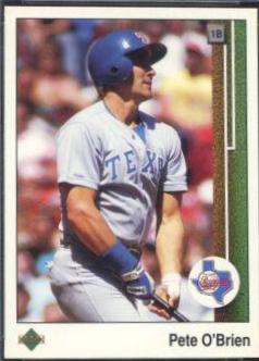 Pete O'Brien #54 Baseball Cards 1989 Upper Deck