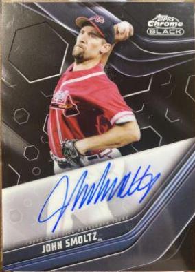 John Smoltz #CBA-JSM 2023 Topps Chrome Black Baseball Autographs