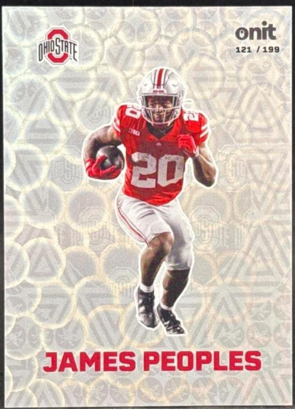 James Peoples #F-28 2025 Onit Athlete Ohio State Buckeyes Fusion Football