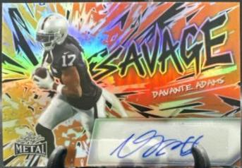 Davante Adams #S-DA1 Football Cards 2024 Leaf Metal Savage Autograph