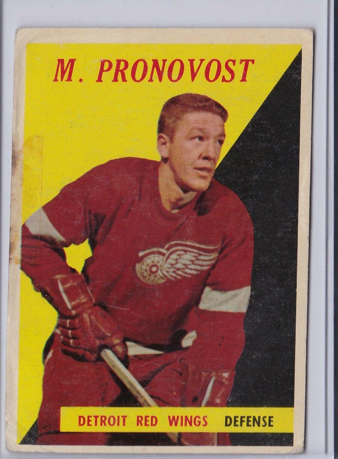 Marcel Pronovost #24 Hockey Cards 1958 Topps