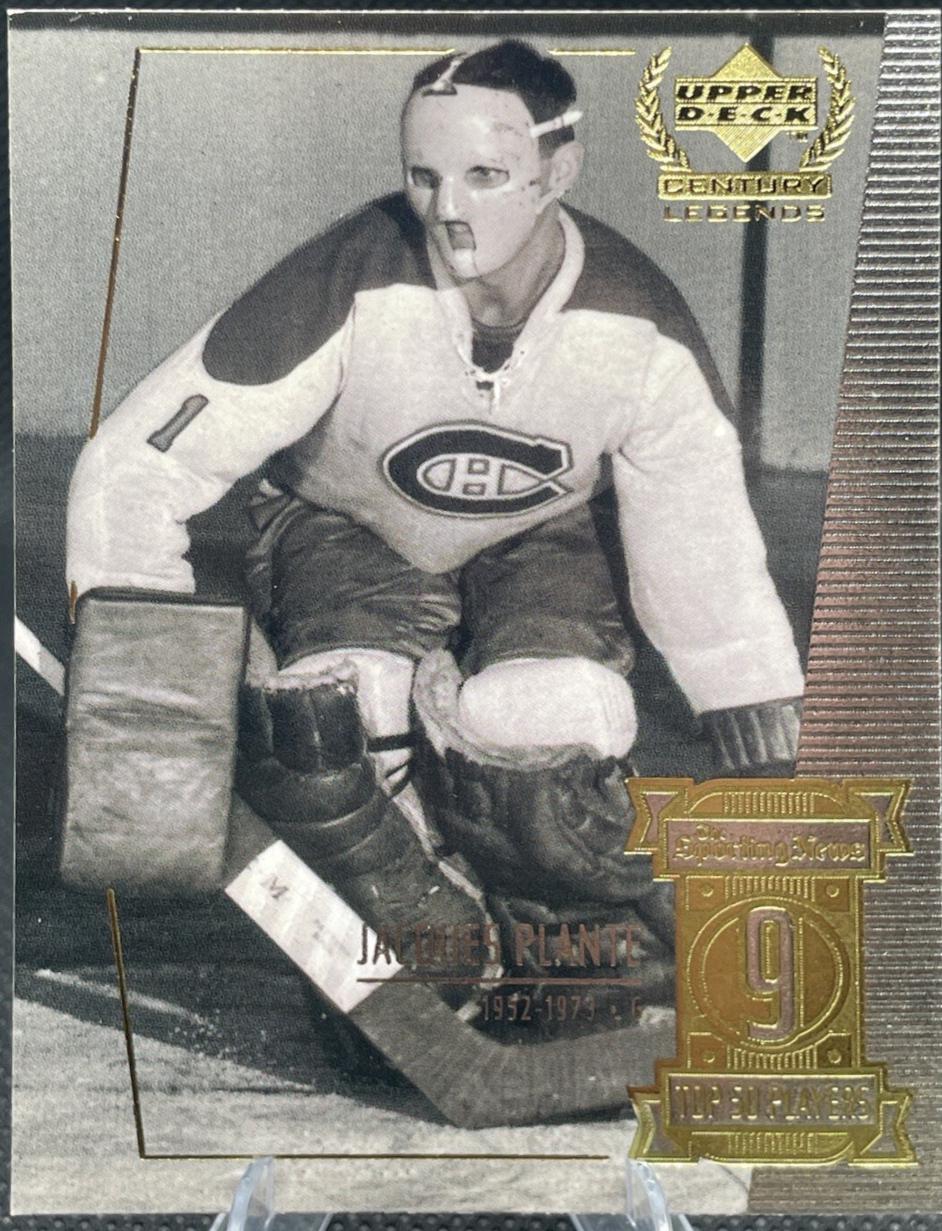 Jacques Plante #9 1999 Upper Deck Century Legends Hockey